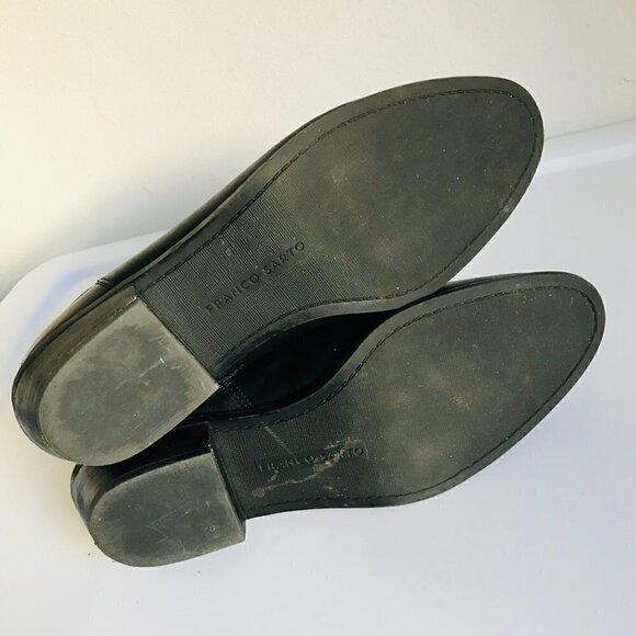 Franco Sarto Black Rafaela Leather Ankle Bootie Size 9.5 - Picture 5 of 9